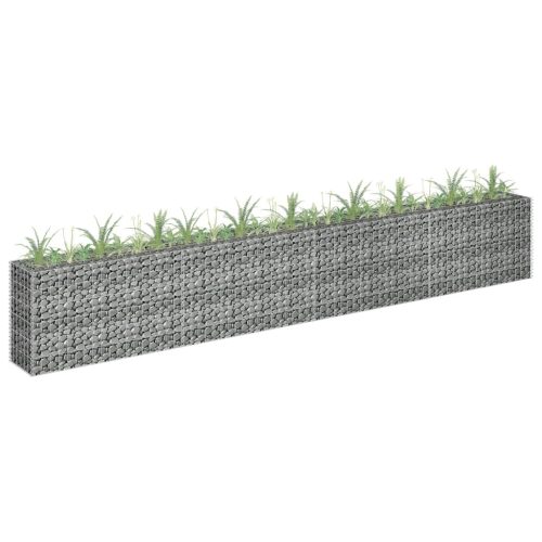 vidaXL horganyzott acél gabion magaságyás 360 x 30 x 60 cm