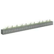   vidaXL horganyzott acél gabion magaságyás 450 x 30 x 30 cm