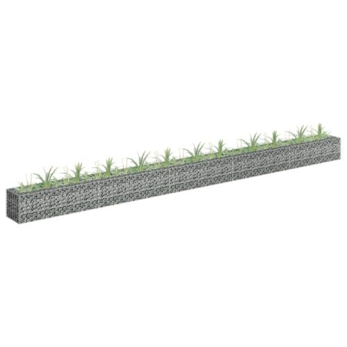 vidaXL horganyzott acél gabion magaságyás 450 x 30 x 30 cm