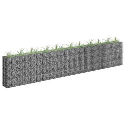 vidaXL horganyzott acél gabion magaságyás 450 x 30 x 90 cm