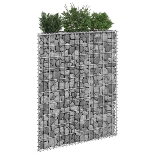 vidaXL trapéz alakú horganyzott acél gabion magaságyás 80x20x100 cm