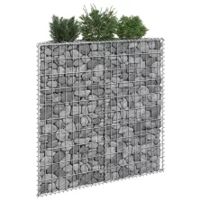   vidaXL trapéz alakú horganyzott acél gabion magaságyás 100x20x100 cm