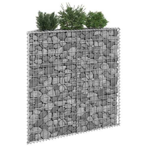 vidaXL trapéz alakú horganyzott acél gabion magaságyás 100x20x100 cm