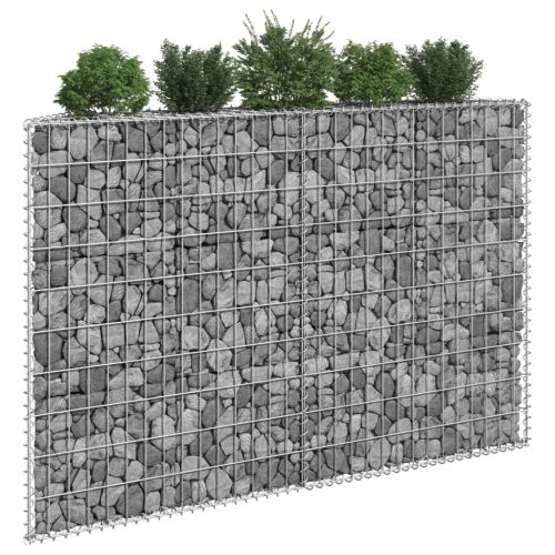 vidaXL trapéz alakú horganyzott acél gabion magaságyás 150x20x100 cm