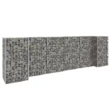   vidaXL H alakú acéldrót virágtartó gabion 260 x 40 x 80 cm