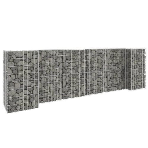 vidaXL H alakú acéldrót virágtartó gabion 260 x 40 x 80 cm