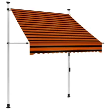   vidaXL narancssárga és barna kézzel feltekerhető napellenző 150 cm