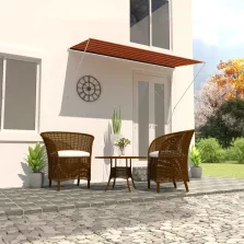  vidaXL narancssárga és barna feltekerhető napellenző 300 x 150 cm