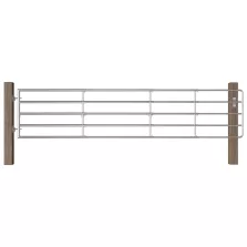   vidaXL 5-rudas ezüstszínű acél mezőgazdasági kapu (150-400) x 90 cm