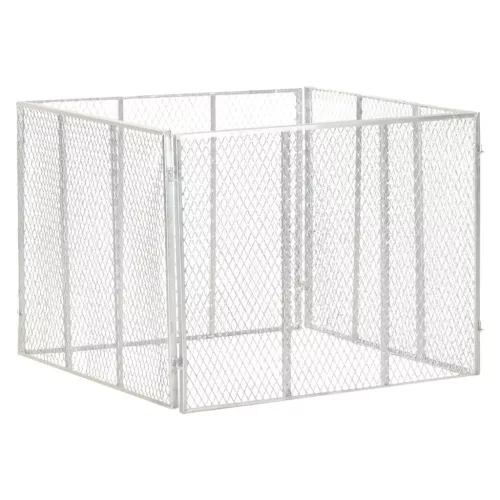 vidaXL horganyzott vas kerti komposztáló 100 x 100 x 77 cm