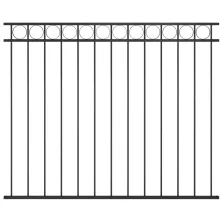 vidaXL fekete acél kerítéspanel 1,7 x 1,5 m