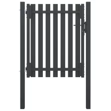vidaXL antracitszürke acél kerítéskapu 1 x 1,5 cm