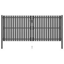 vidaXL antracit színű acél kerítéskapu 400 x 150 cm
