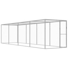 vidaXL horganyzott acél macskaketrec 6 x 1,5 x 1,5 m