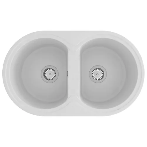 vidaXL Konyhai mosogató Fehér 78 x 47 x 20.5 cm Gránit