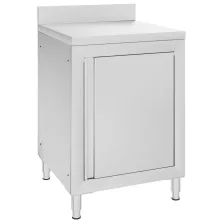   vidaXL rozsdamentes acél kereskedelmi munkapult szekrénnyel 60x60x96 cm