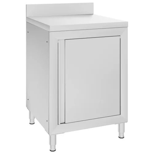 vidaXL rozsdamentes acél kereskedelmi munkapult szekrénnyel 60x60x96 cm