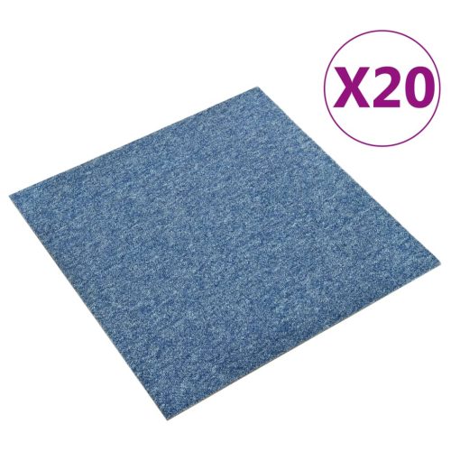 vidaXL 20 db kék szőnyegpadlólap 5 m² 50 x 50 cm