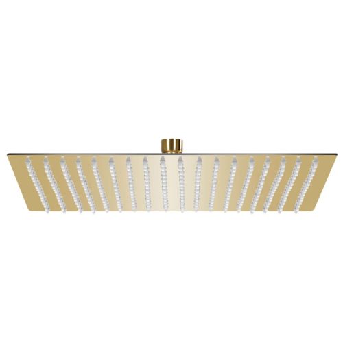 vidaXL aranyszínű négyszögletes rozsdamentes acél esőztető zuhanyfej 50x50 cm