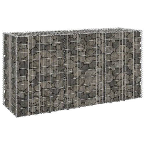 vidaXL horganyzott acél gabion fal fedéllel 200 x 60 x 100 cm