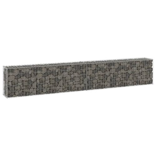 vidaXL horganyzott acél gabion fal fedéllel 300 x 30 x 50 cm