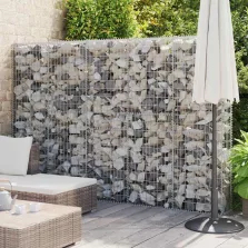   vidaXL horganyzott acél gabion fal fedéllel 300 x 30 x 200 cm
