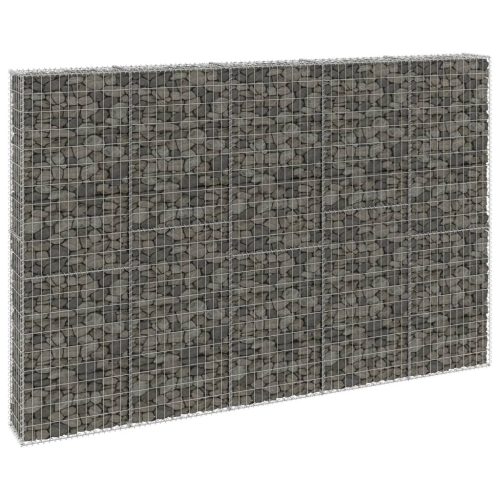 vidaXL horganyzott acél gabion fal fedéllel 300 x 30 x 200 cm