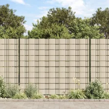   vidaXL krémszínű kerti PVC árnyékoló kerítés 70 x 0,19 m