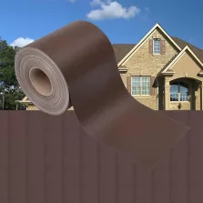 vidaXL barna kerti PVC árnyékoló kerítés 70 x 0,19 m