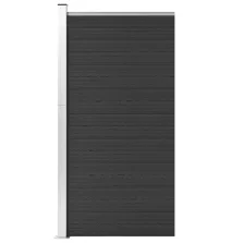 vidaXL fekete WPC kerítéspanel 95 x 186 cm