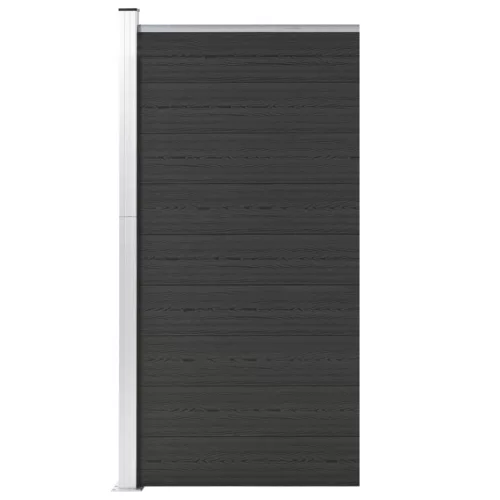 vidaXL fekete WPC kerítéspanel 95 x 186 cm