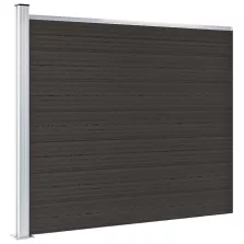vidaXL fekete WPC kerítéspanel 175 x 146 cm