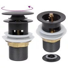   vidaXL ezüst nyomógombos leeresztőszelep túlfolyóval 6,4x6,4x9,1 cm