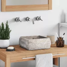 vidaXL szürke márvány mosdókagyló 30 x 30 x 13 cm