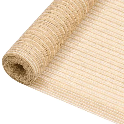 vidaXL bézs HDPE belátásgátló háló 1 x 10 m 195 g/m²
