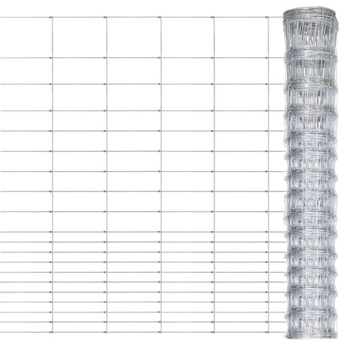 vidaXL ezüstszínű horganyzott acél kerti kerítés 50 x 1,6 m