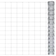   vidaXL ezüstszínű horganyzott acél kerti kerítés 50 x 1,25 m