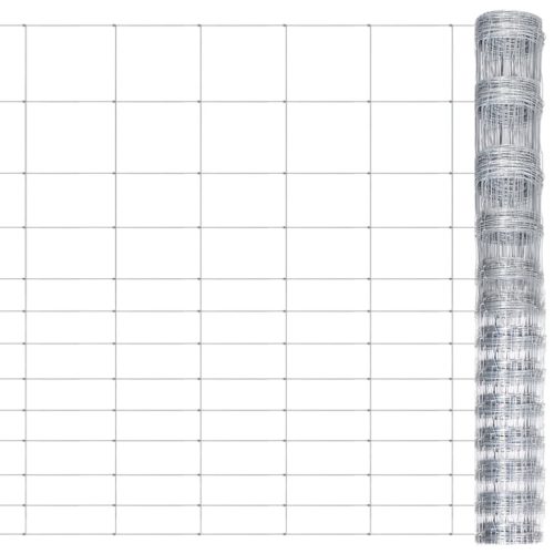 vidaXL ezüstszínű horganyzott acél kerti kerítés 50 x 1,5 m