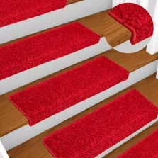 vidaXL 10 db piros lépcsőszőnyeg 65 x 21 x 4 cm