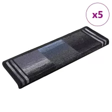   vidaXL 5 db fekete és szürke öntapadó lépcsőszőnyeg 65x21x4 cm