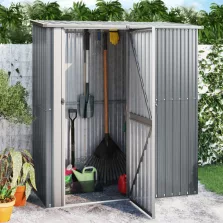   vidaXL szürke horganyzott acél kerti fészer 180,5 x 97 x 209,5 cm