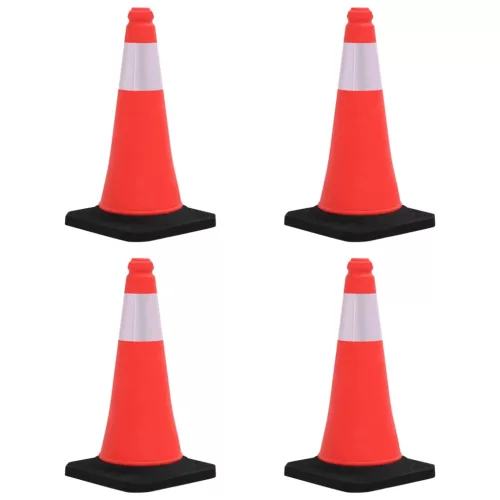 vidaXL 4 db nehéz talapzatú fényvisszaverő közlekedési bója 50 cm