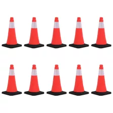   vidaXL 10 db nehéz talapzatú fényvisszaverő közlekedési bója 50 cm