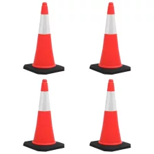   vidaXL 4 db nehéz talapzatú fényvisszaverő közlekedési bója 75 cm