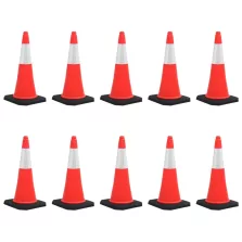   vidaXL 10 db nehéz talapzatú fényvisszaverő közlekedési bója 75 cm