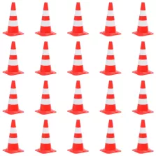   vidaXL 20 db piros és fehér fényvisszaverő közlekedési bója 50 cm