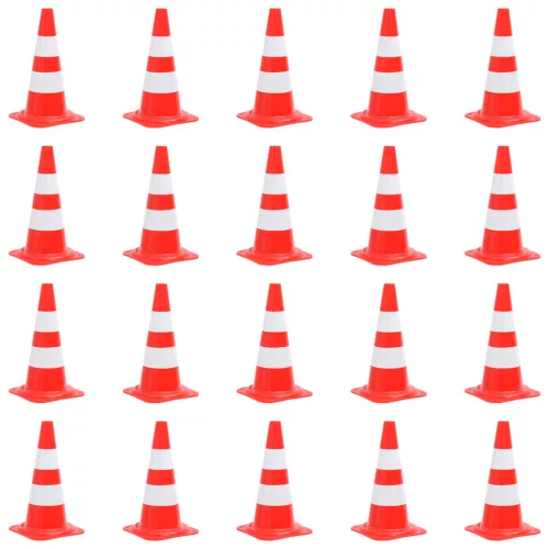 vidaXL 20 db piros és fehér fényvisszaverő közlekedési bója 50 cm