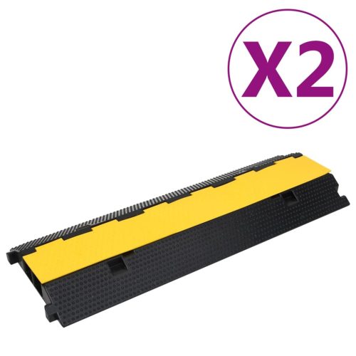 vidaXL 2 db 2 csatornás gumi kábeltaposó 100 cm