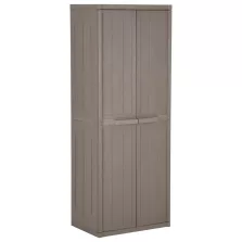  vidaXL barna PP fahatású kerti tárolószekrény 65 x 45 x 172 cm