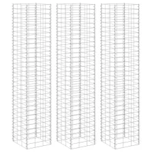vidaXL 3 db vas gabion magaságyás 30 x 30 x 200 cm